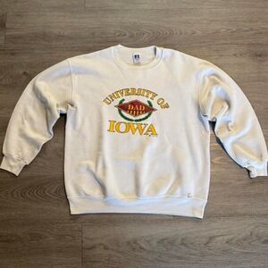 Vintage 90s University of Iowa Dad Sweatshirt XXL Russell Athletic Made in USA